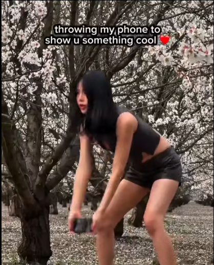 Throwing the phone to show U something cool